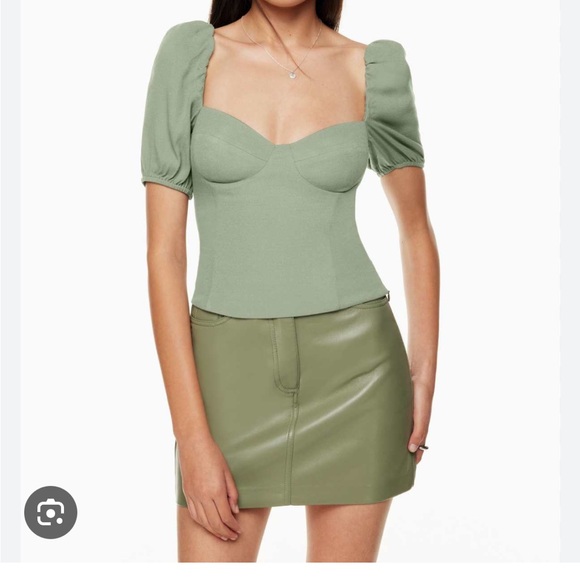 ARITZIA pink novella short sleeve blouse - Picture 2 of 4